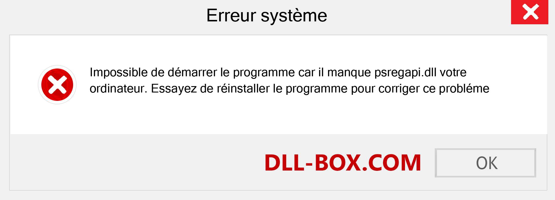 Le fichier psregapi.dll est manquant ?. Télécharger pour Windows 7, 8, 10 - Correction de l'erreur manquante psregapi dll sur Windows, photos, images